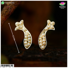 Real Pearl Matasyakrit Kundal Size 2