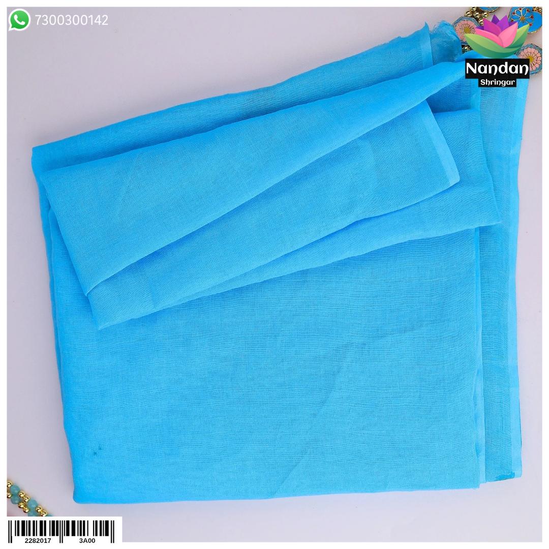 Malmal Vastra - Sky Blue (Firozi)