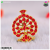 Laddu Gopal Meenakari Mukut Red (Without Kiran)