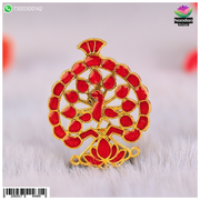 Laddu Gopal Meenakari Mukut Red (Without Kiran)