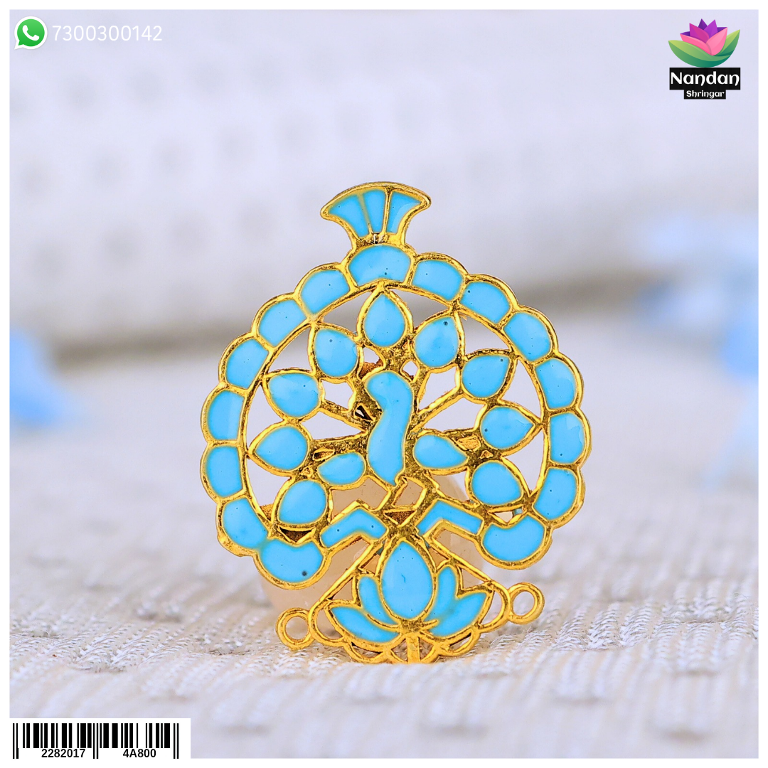Laddu Gopal Meenakari Mukut Blue (Without Kiran)