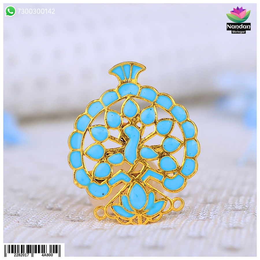 Laddu Gopal Meenakari Mukut Blue (Without Kiran)