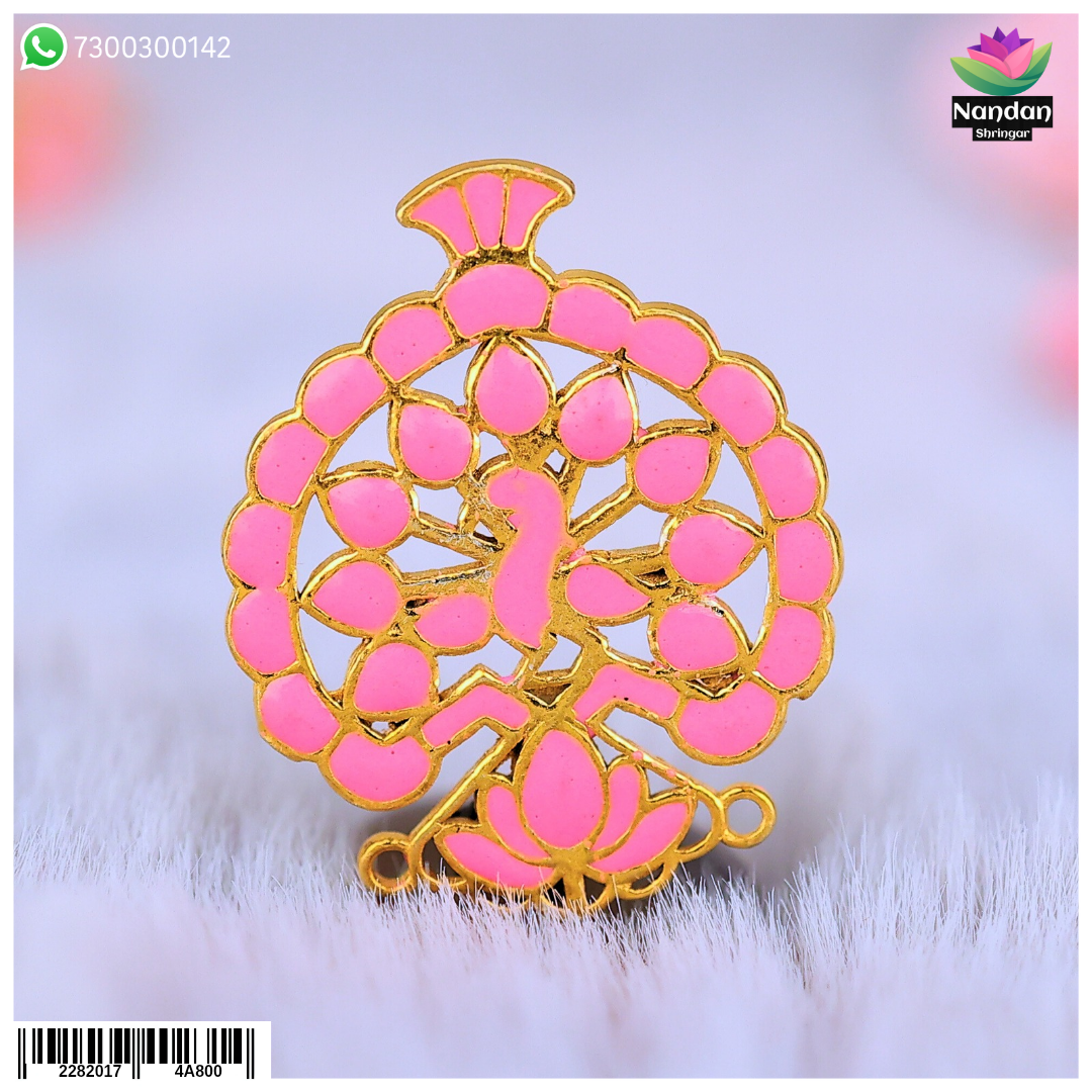 Laddu Gopal Meenakari Mukut Pink (Without Kiran)
