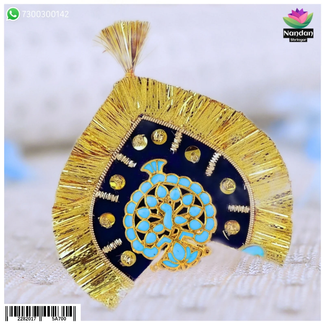 Meenakari Mukut - Blue (With Kiran)