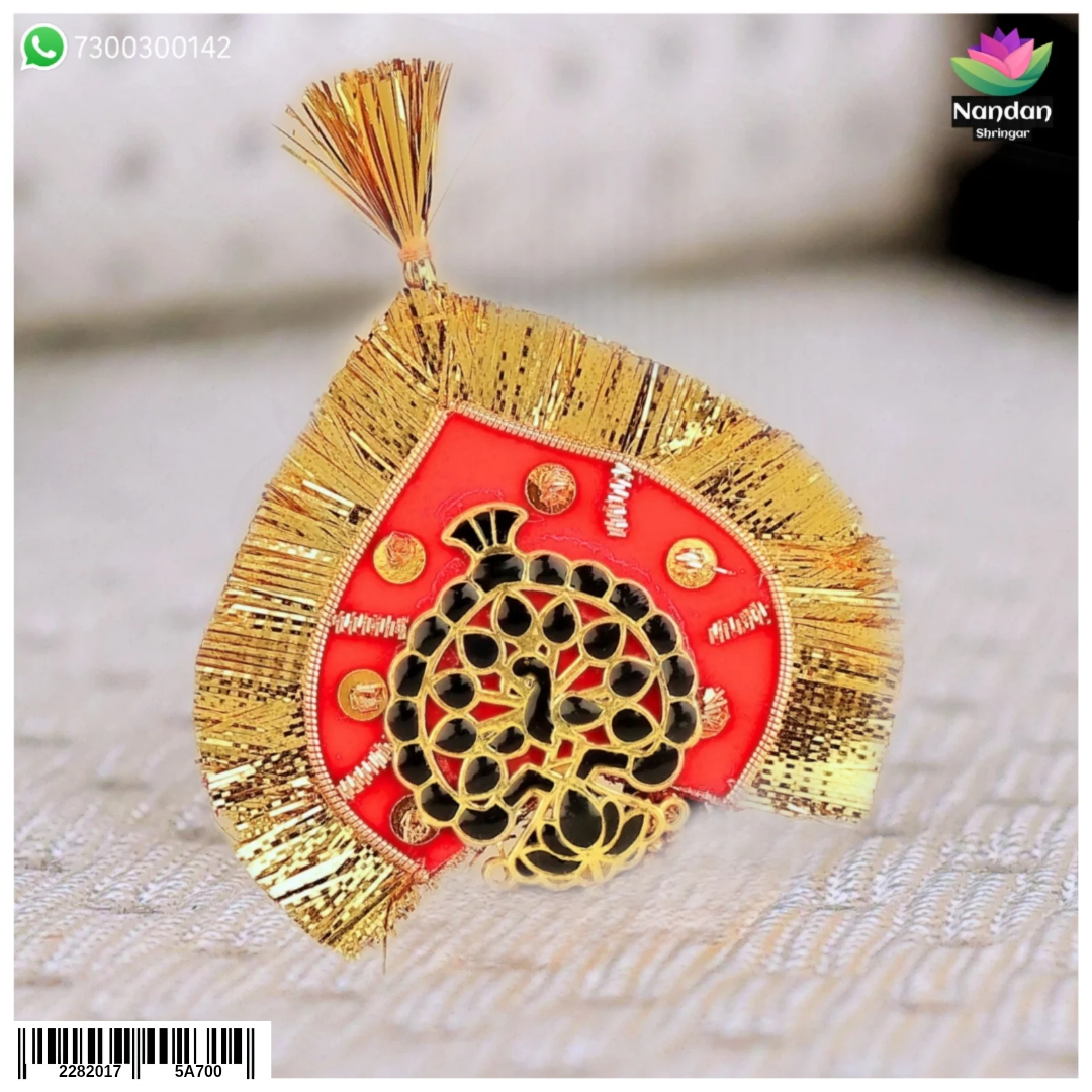 Laddu Gopal Meenakari Mukut Black (With Kiran)
