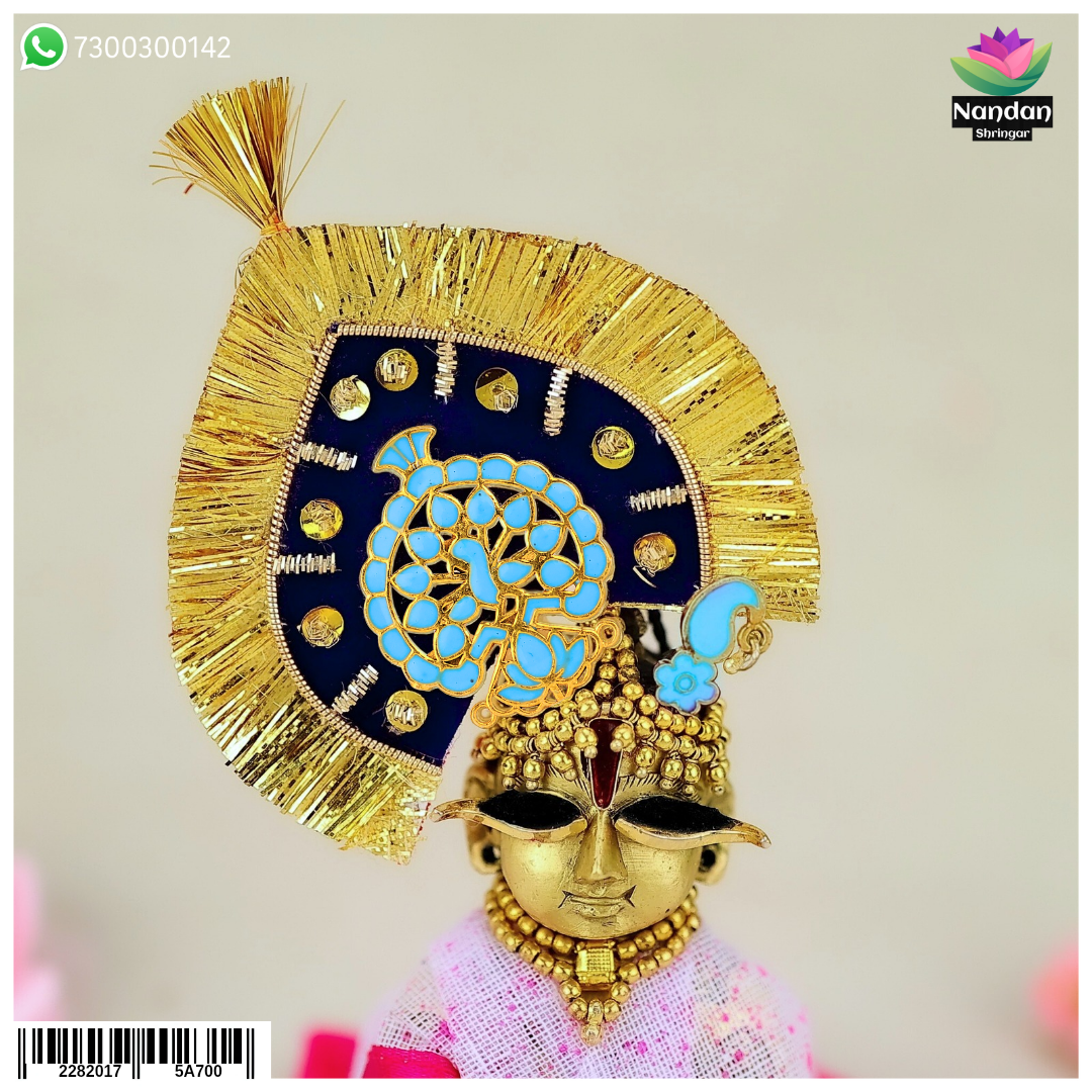 Meenakari Mukut - Blue (With Kiran)