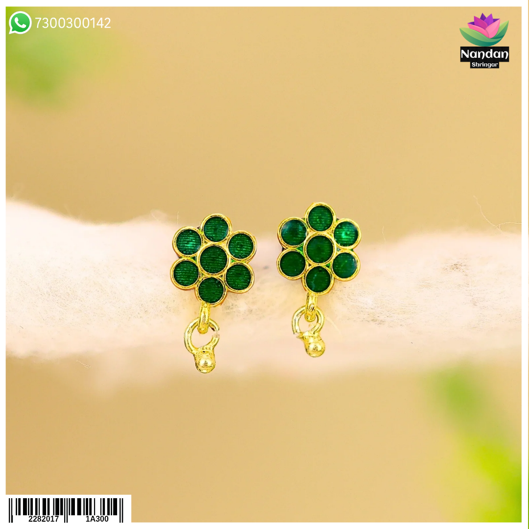 Meenakari Karnfool - Green