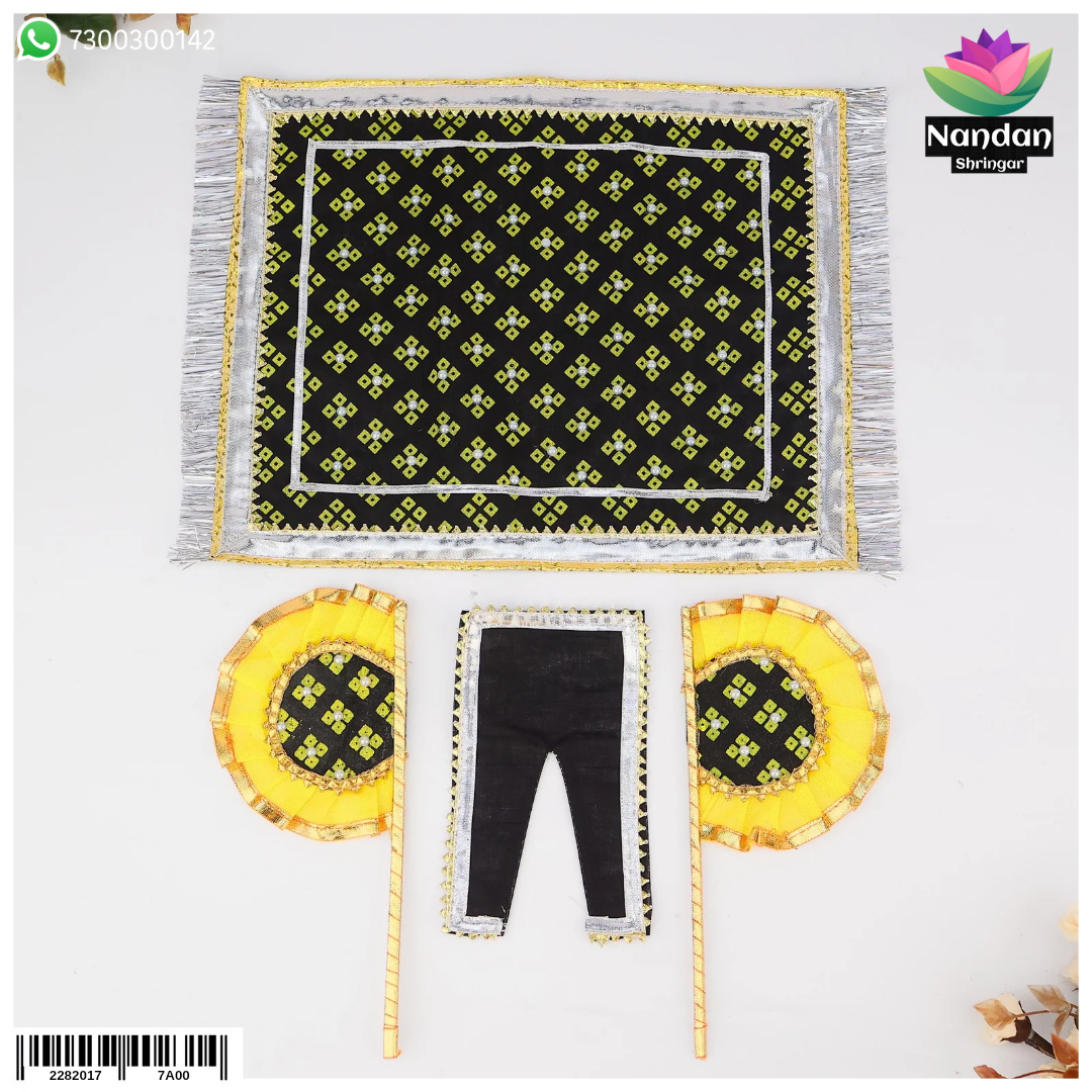 Hindola Special Combo [ Pankha And Chira Odhni ] - Black