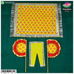 Hindola Special Combo [ Pankha And Chira Odhni ] - Yellow