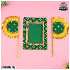 Hindola Special Combo [ Pankha And Chitra Ji Vastra ] - Green