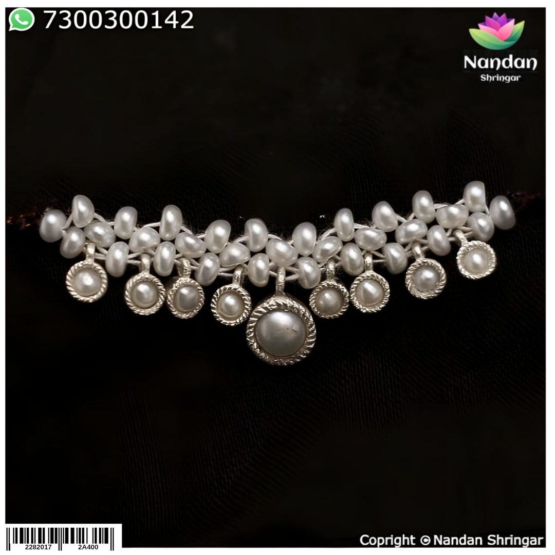 Real Pearl Kandora - Silver