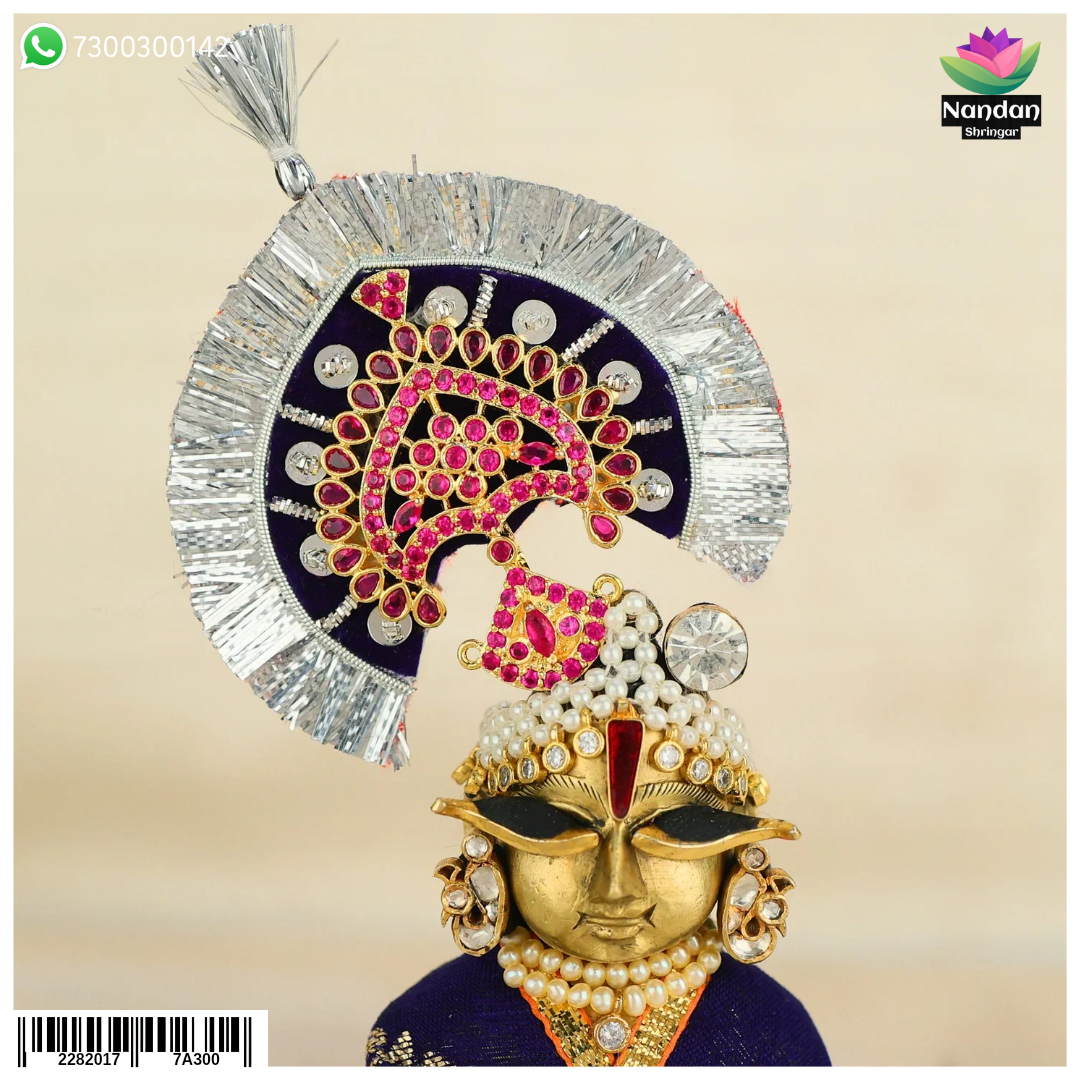 Laddu Gopa Mukut Manek (Silver)