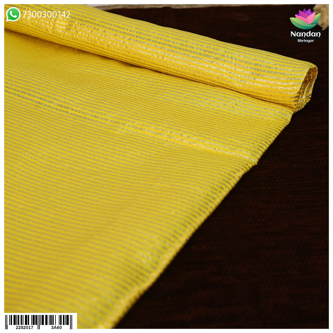 Taas Zari Vastra - Design 2 Yellow (Chandani)