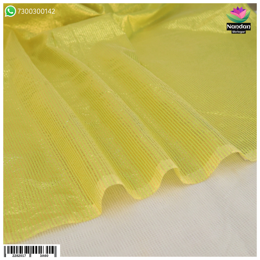 Taas Zari Vastra - Design 2 Yellow (Nimbu Pila)
