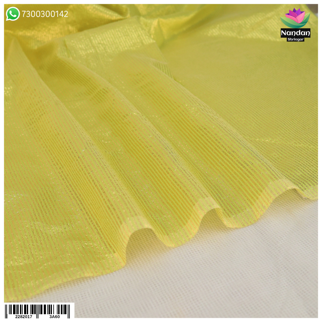 Taas Zari Vastra - Design 2 Yellow (Nimbu Pila)