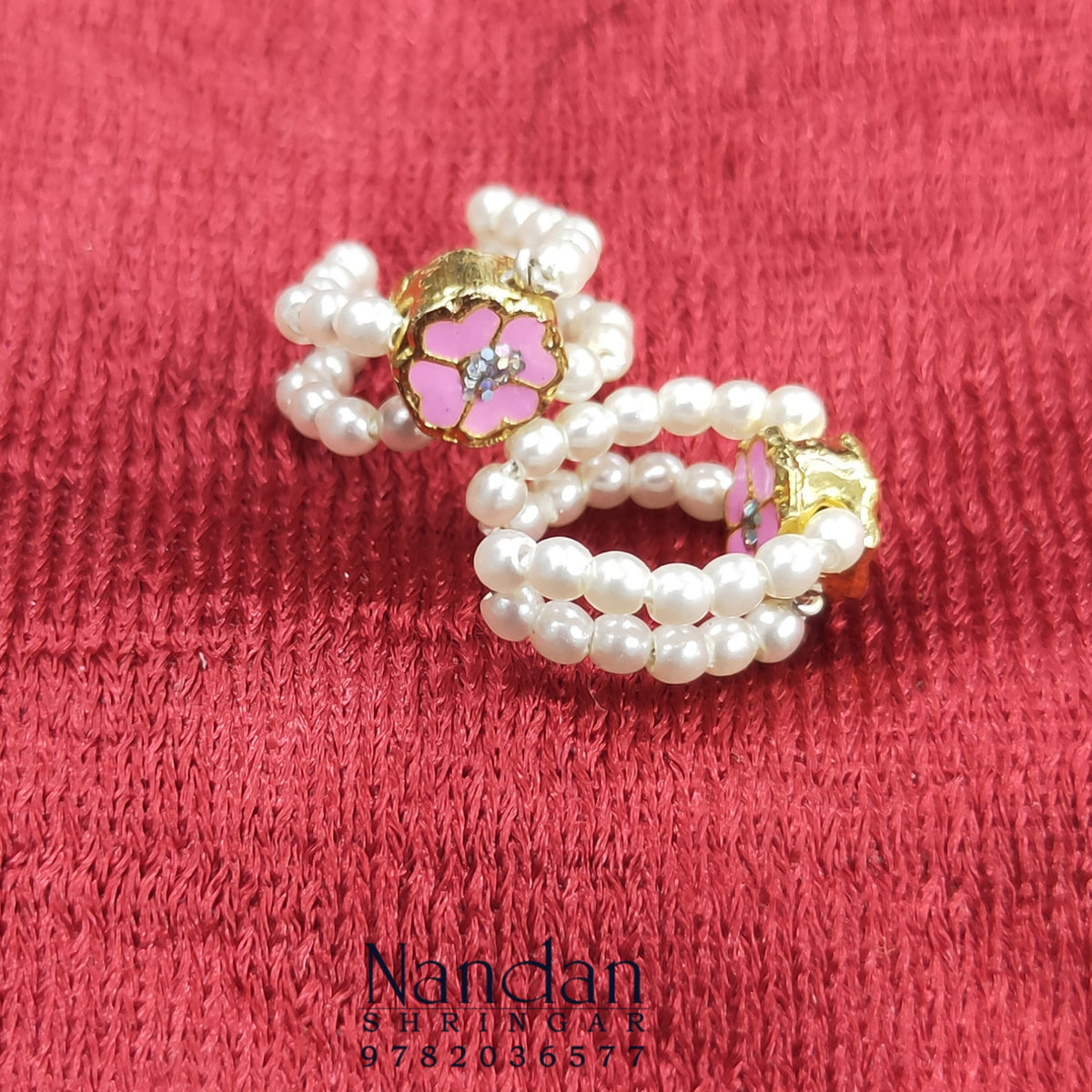 Gulabi Firoza meenakari kada  (reversable) - nandanshringar