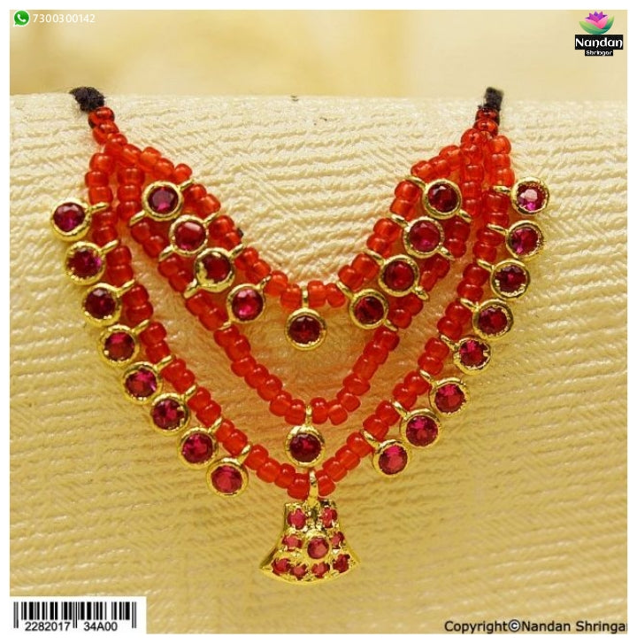 Manek 44 Manek Haar - Silver Nandan Shringar Nathdwara – nandanshringar