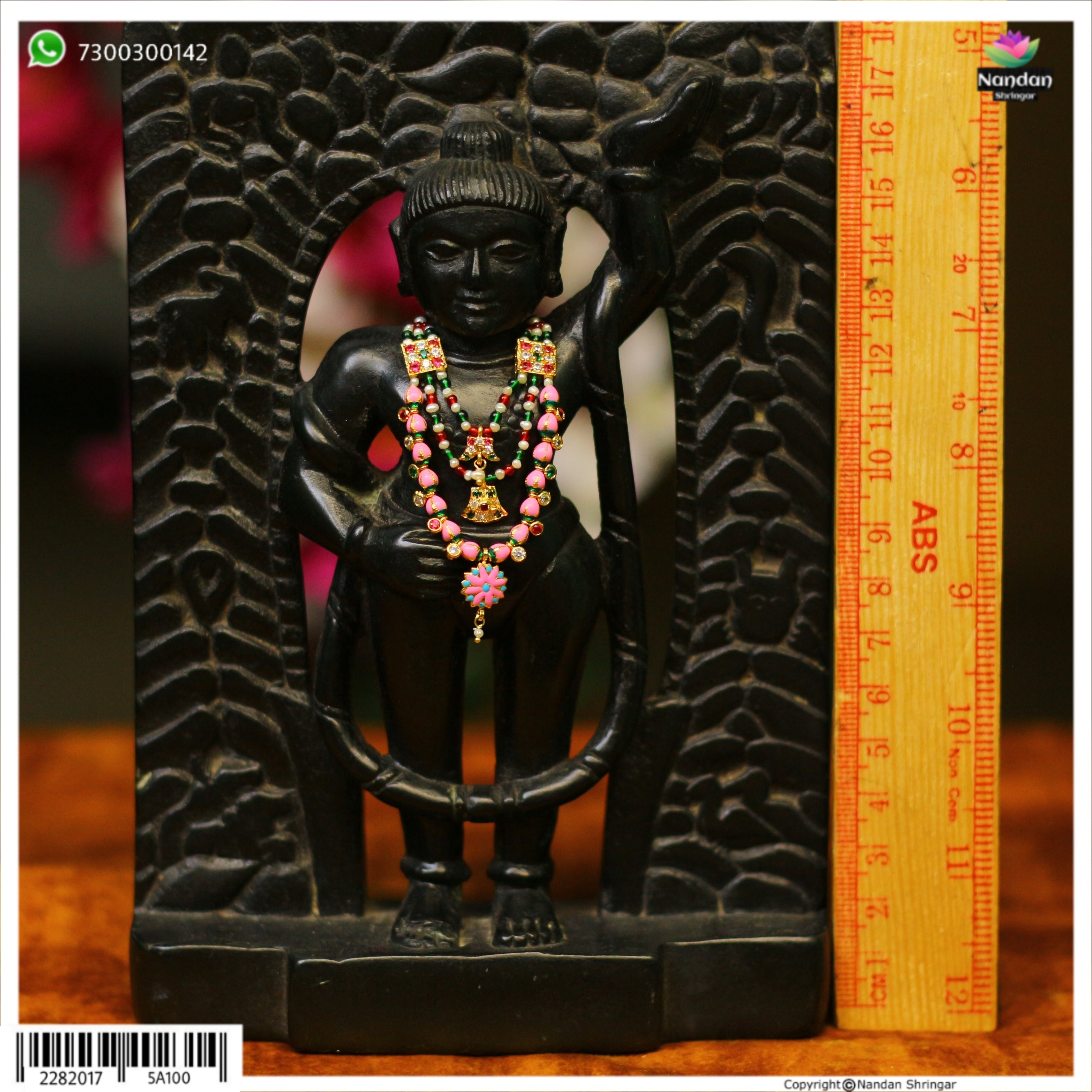 Janmashtami Special Haar (Silver, Real Pearl)