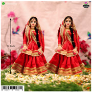 Pair of 10-inch cloth Gopi sets from Nandanshringars, showcasing traditional Indian textile design and craftsmanship.