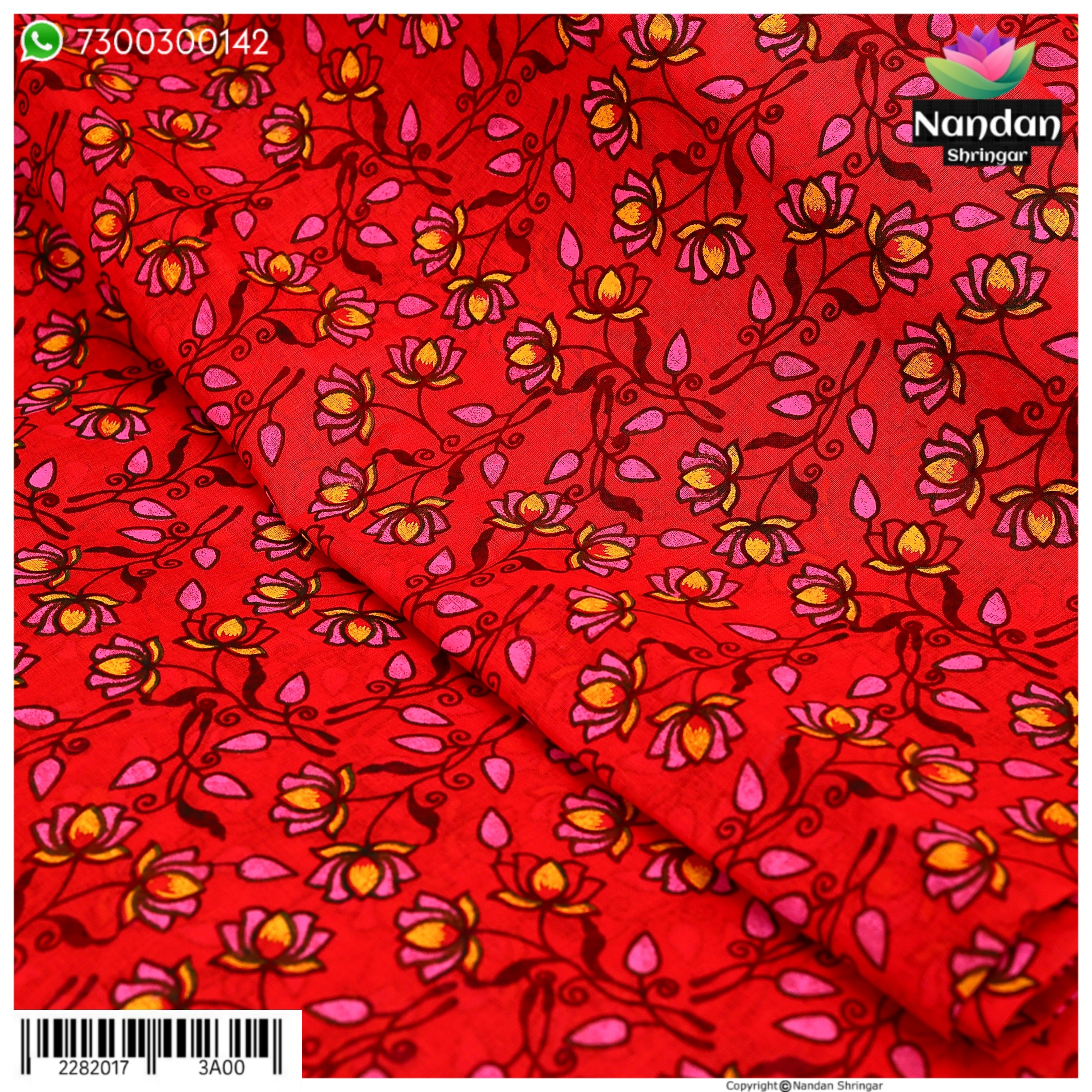 Kamal Print Vastra - RED