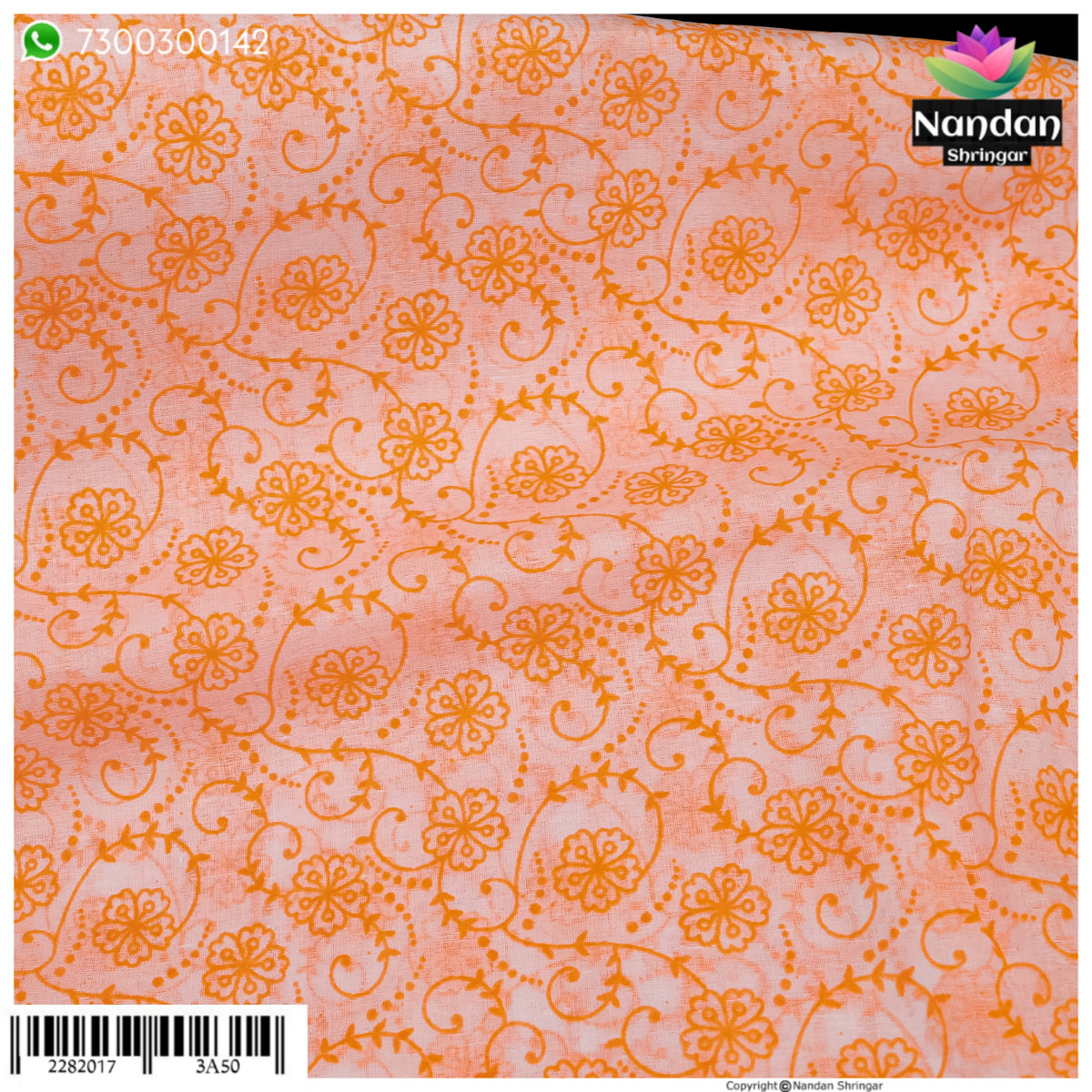 Elegant Chandan Chapa Vastra fabric by Nandanshringars with intricate traditional patterns and rich texture.