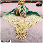 Nandan Shringar Moti gaadi mala Design 1 with intricate beadwork and traditional jewelry style for festive occasions