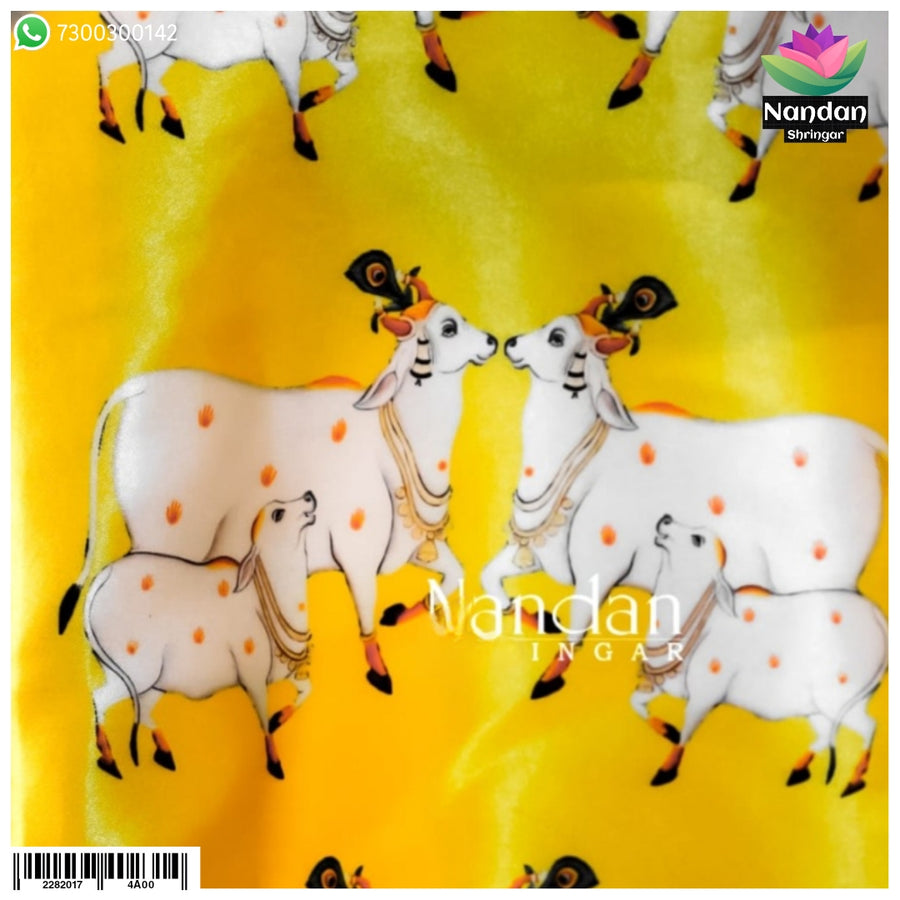 Cow Print Vastra ( badami )