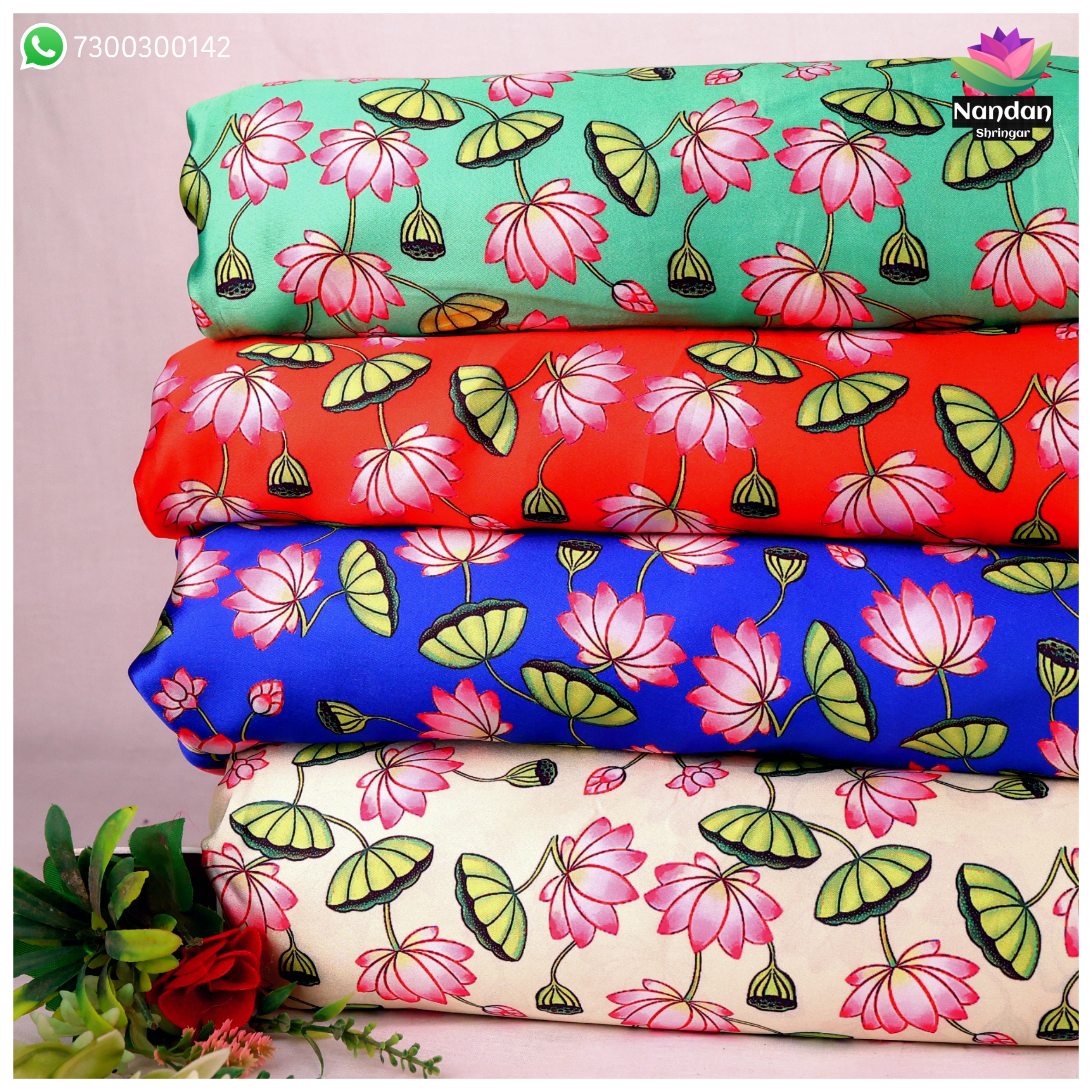 Kamal Print Vastra - Red