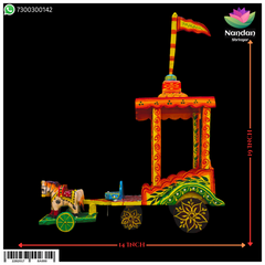 Wooden Rath Hand Painted - No.2