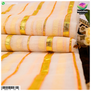 White gold Rath Yatra special vastra fabric from Nandanshringars, showcasing intricate traditional textile design and craftsmanship.