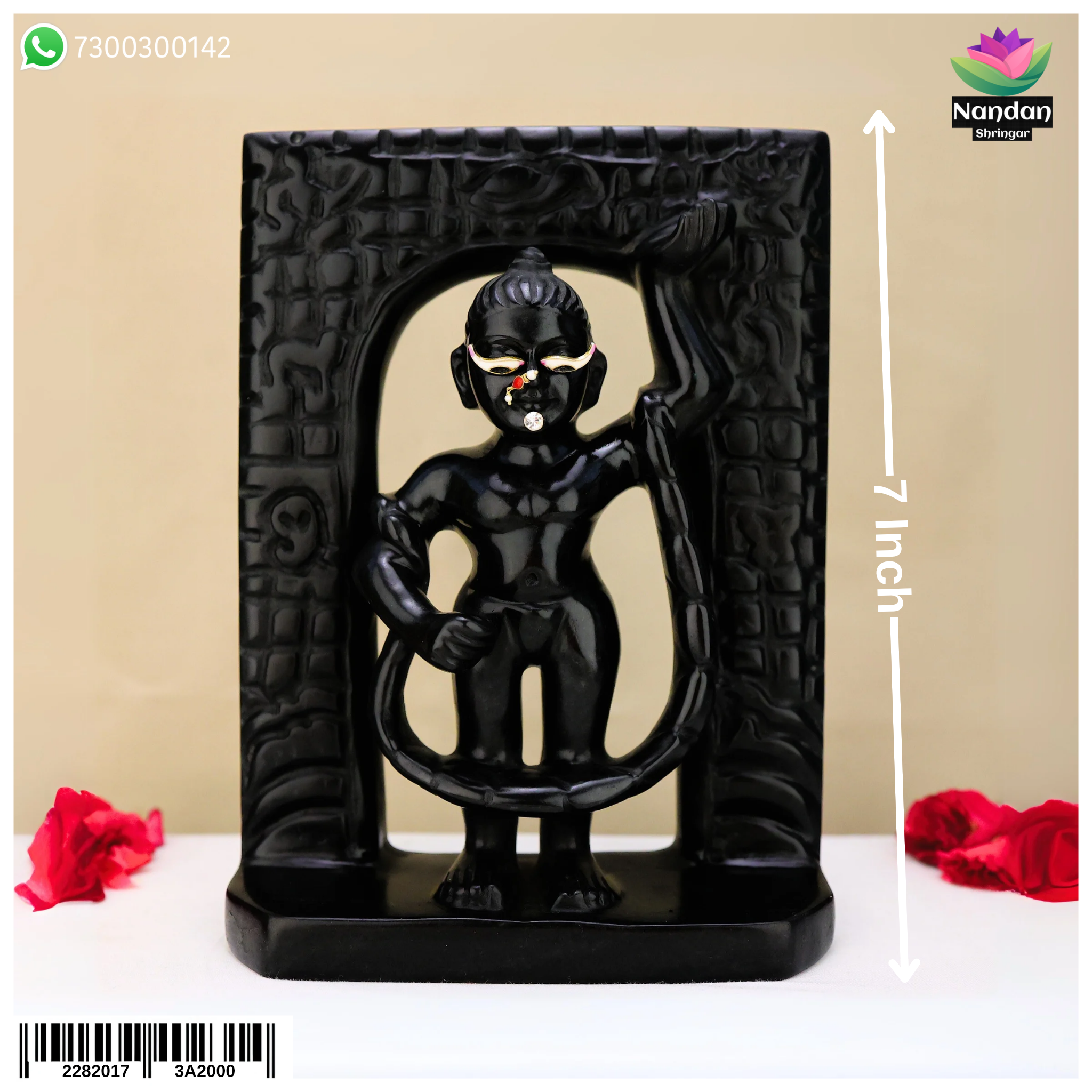 GovardhanNathJi Shila Swaroop Real Stone- [ 7 Inch ]