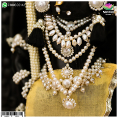 Real Pearl Moti Shringar - 9 Inch Swaroop