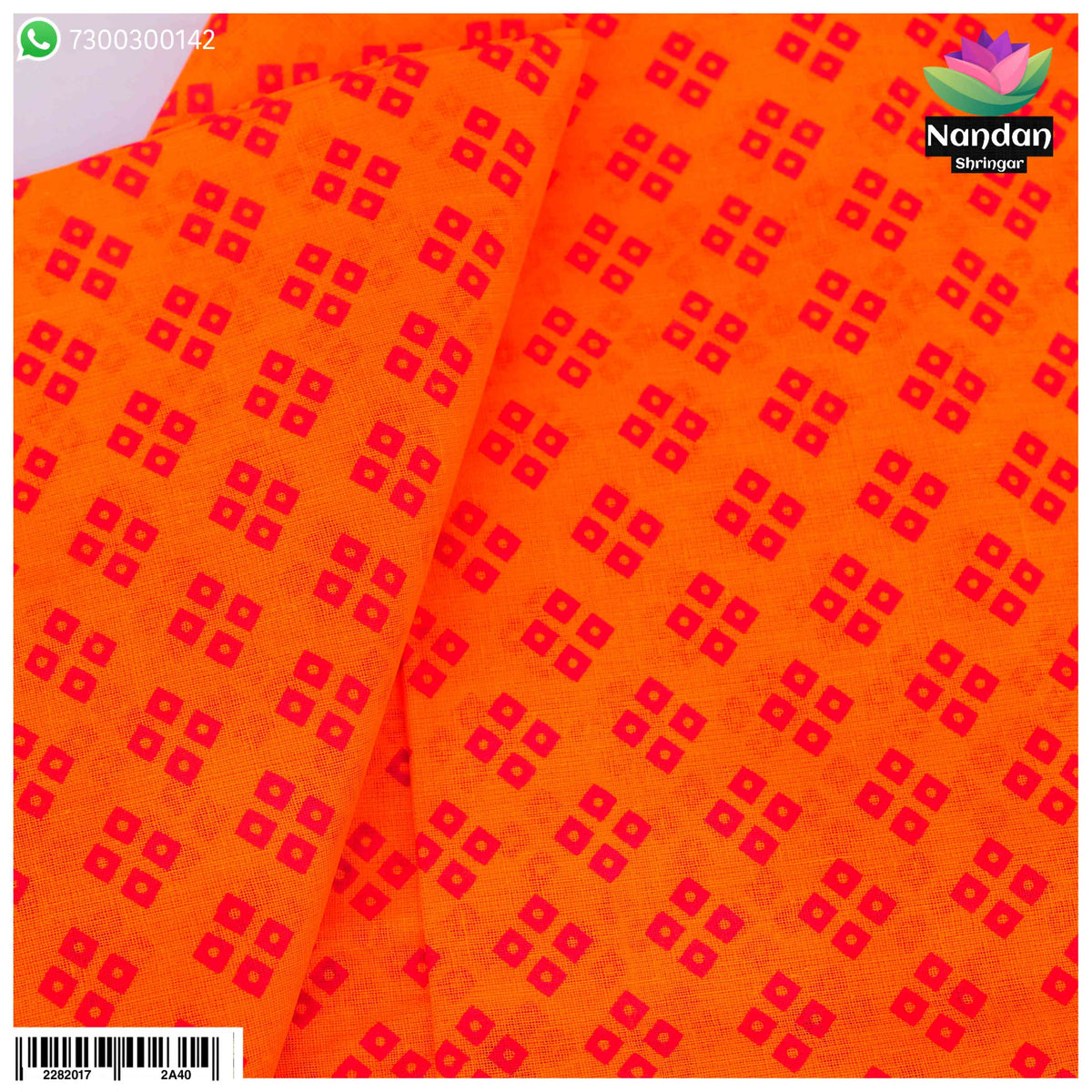 Chofuli Chunari Vastra - Orange