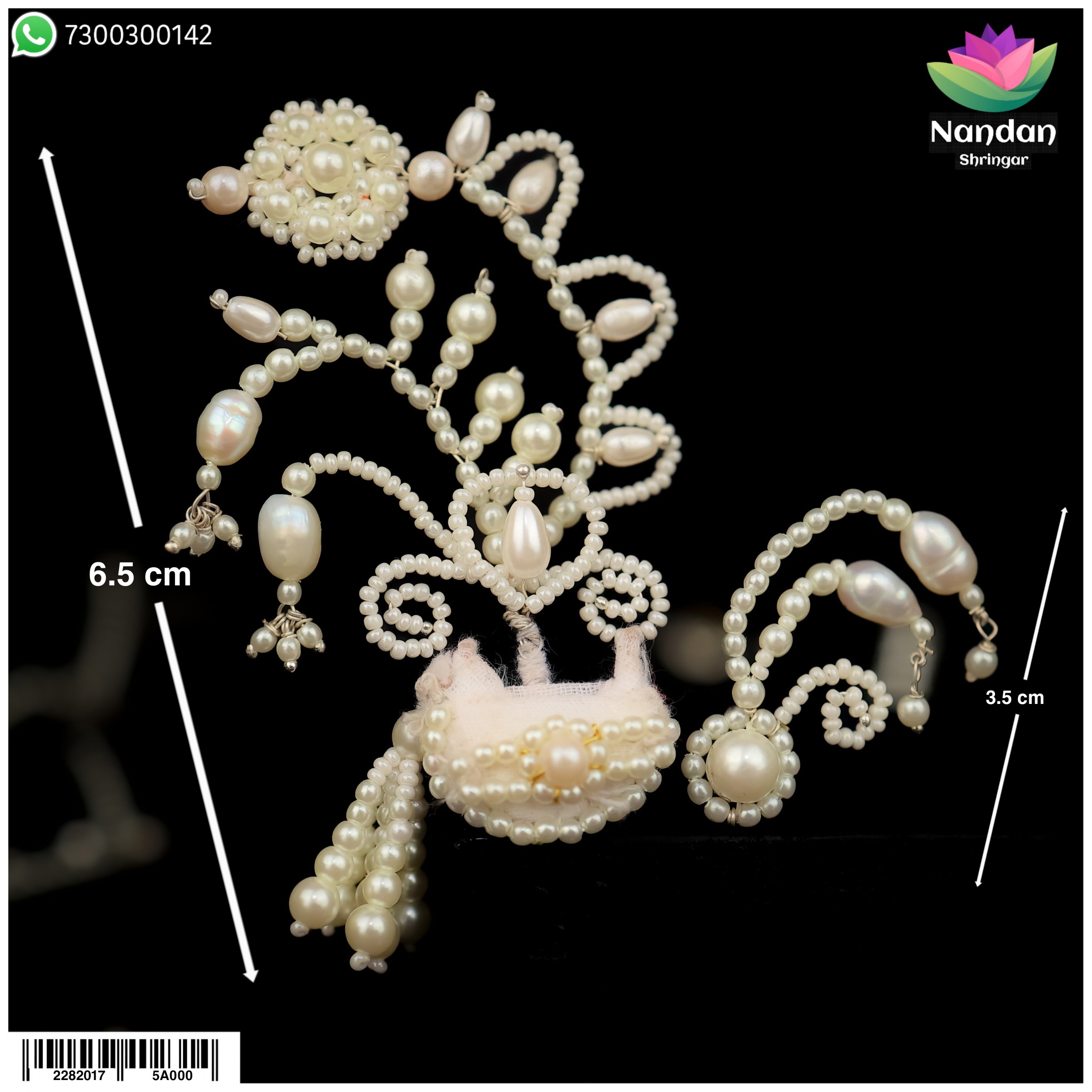 Gol Chandrika with Paag  And Shishfool - Silver ( Moti )