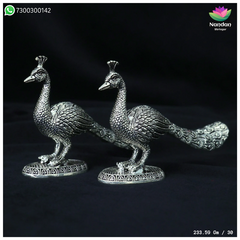 Peacock Fine Silver - One Pair ( 233 GM)