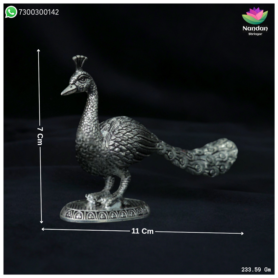 Peacock Fine Silver - One Pair ( 233 GM)