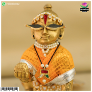 Nandanshringars Jadaau Waghnakh with real pearls, traditional Indian jewelry, detailed gold design and pearl embellishments