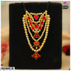 Soneri Meenakari Haar - ( Red )