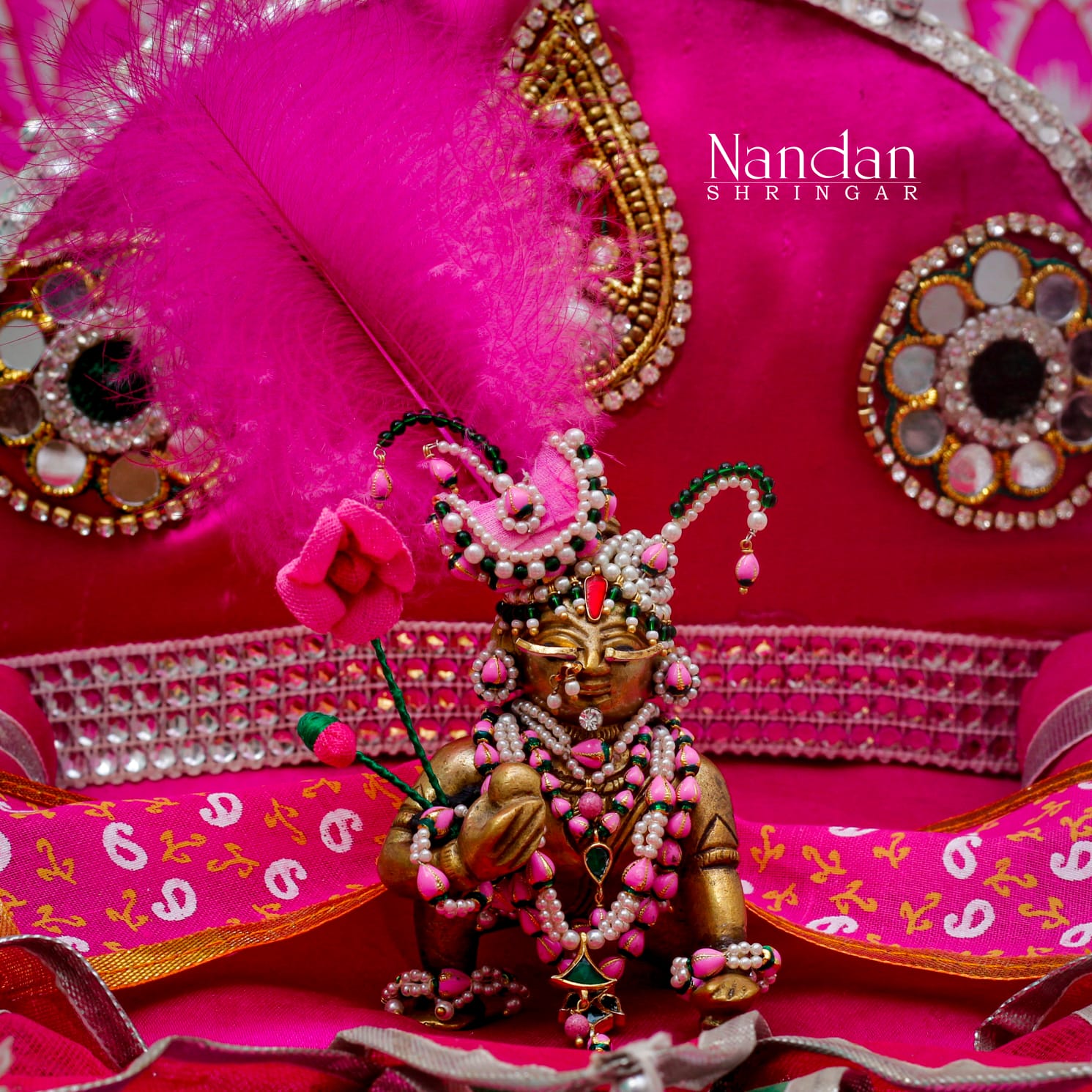 Nandan Shringar Kamal Kali Shringar jewelry set featuring intricate traditional designs and gold-tone embellishments.