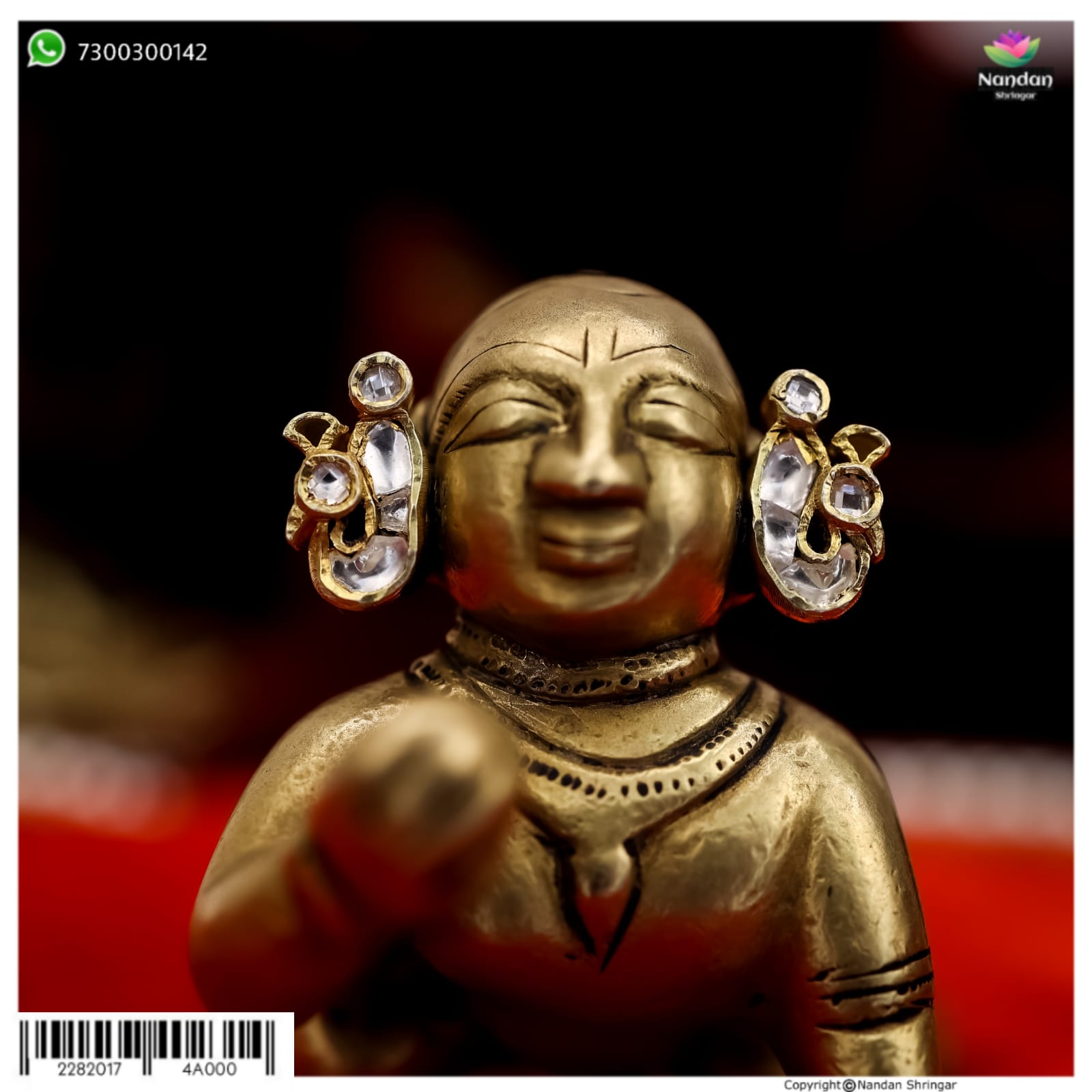 Jadaau MayuraKrit Kundal - Heera