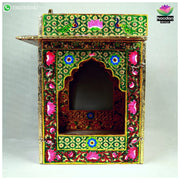 Meenakari Bangla - Reversible  Side 1 - Laal Side 2 - Hara ( 16 Inch )
