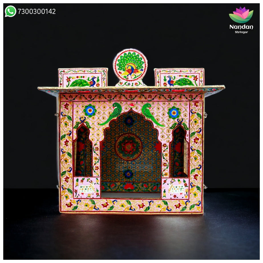 Meenakari Bangla - Reversible  Side 1 - Gulabi Side 2 - Firoja ( 20 Inch )