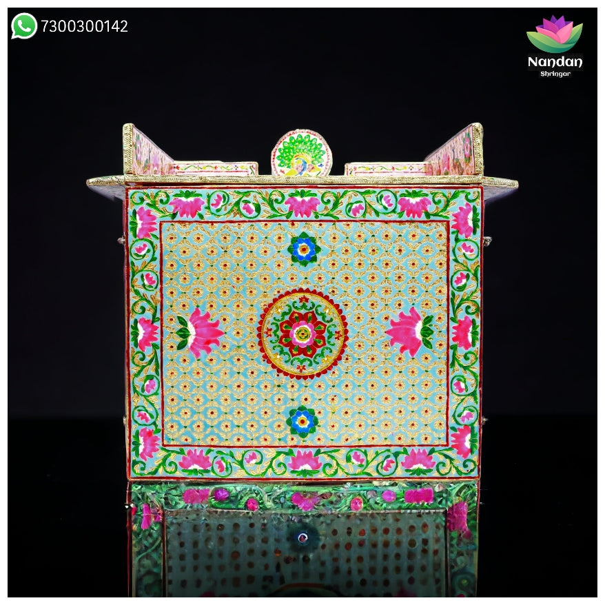 Meenakari Bangla - Reversible  Side 1 - Gulabi Side 2 - Firoja ( 12 Inch )