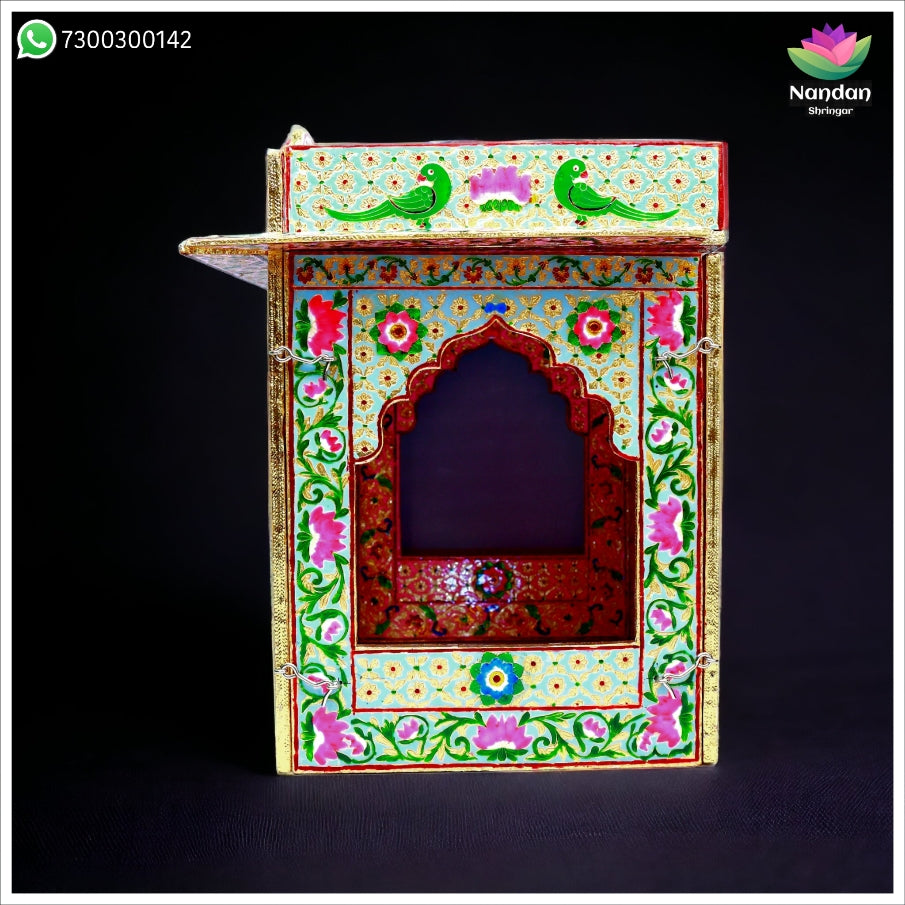 Meenakari Bangla - Reversible  Side 1 - Gulabi Side 2 - Firoja ( 12 Inch )