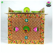 Meenakari Bangla - Reversible  Side 1 - Laal Side 2 - Hara ( 16 Inch )