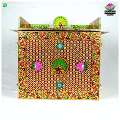 Meenakari Bangla - Reversible  Side 1 - Laal Side 2 - Hara ( 16 Inch )