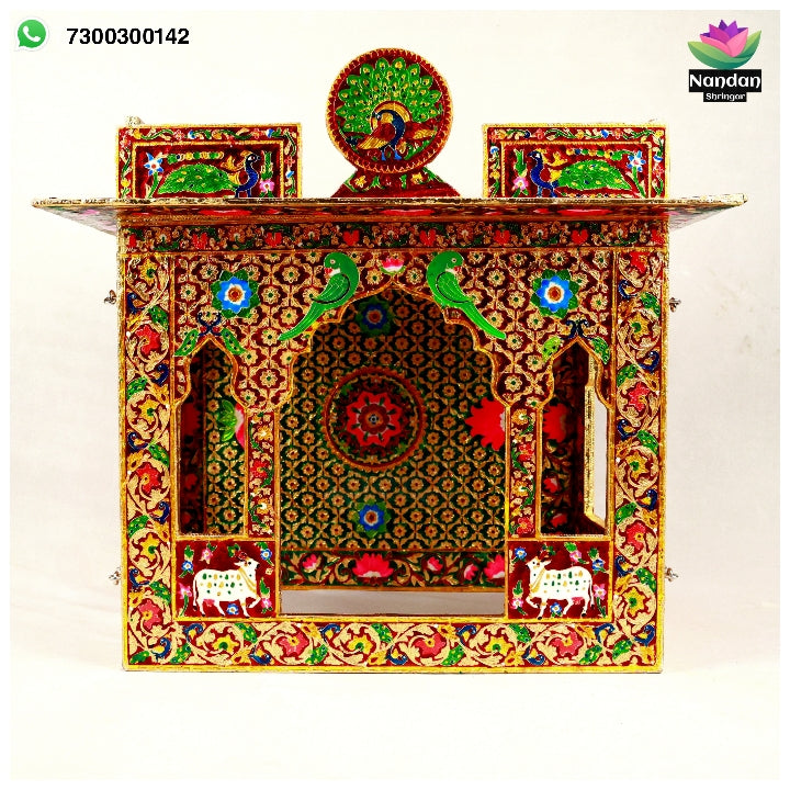 Meenakari Bangla - Reversible  Side 1 - Laal Side 2 - Hara ( 12 Inch )