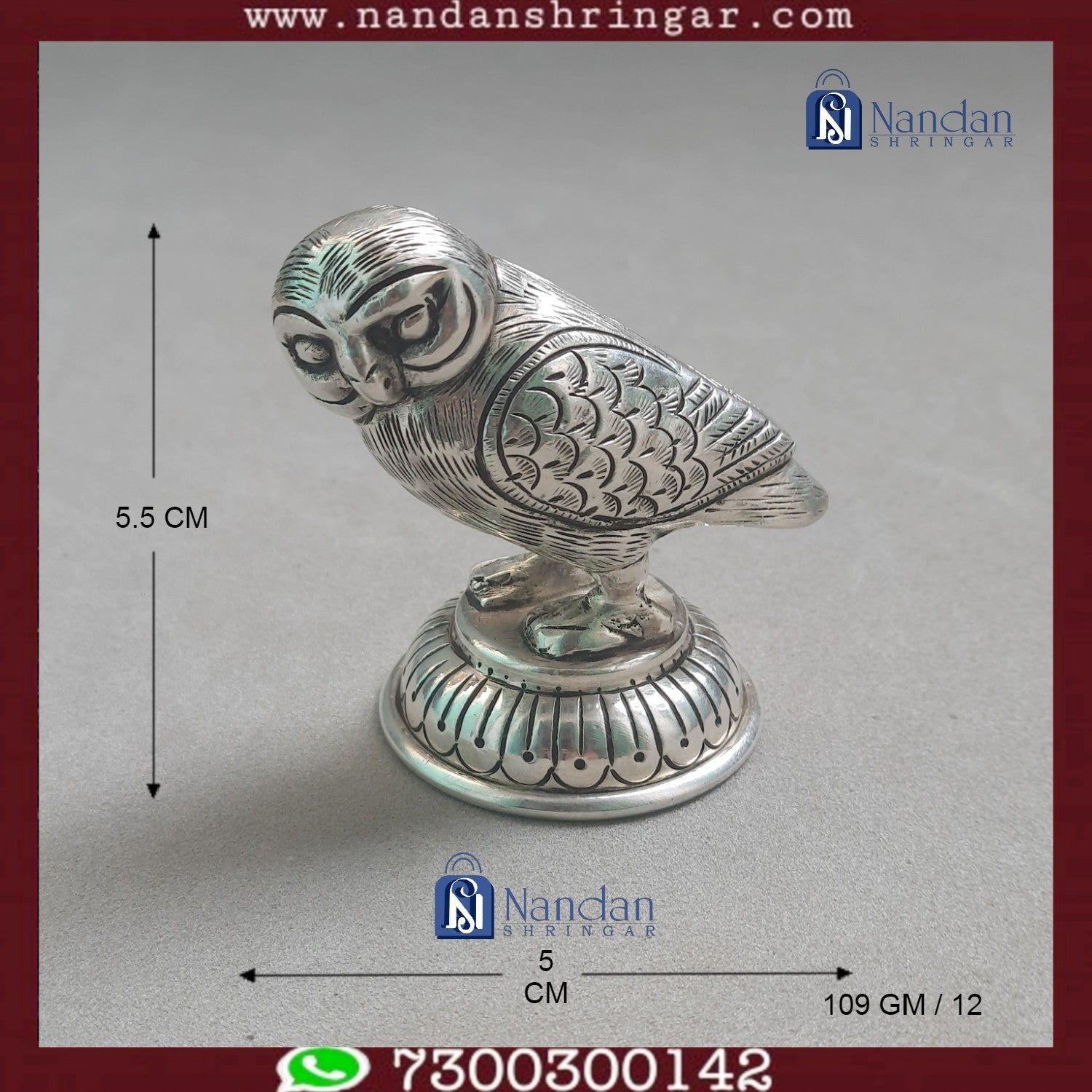 Owl - Fine Silver (109 GM)