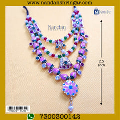 Janmashtami Special Haar (Silver, Real Pearl)