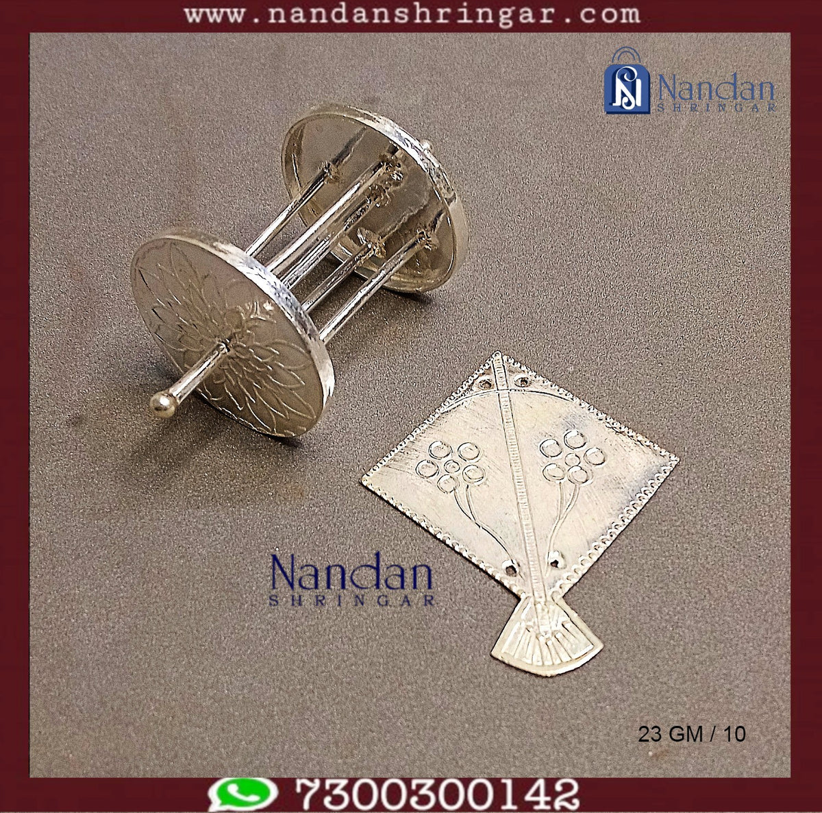 Patang Chakri Set- Fine Silver